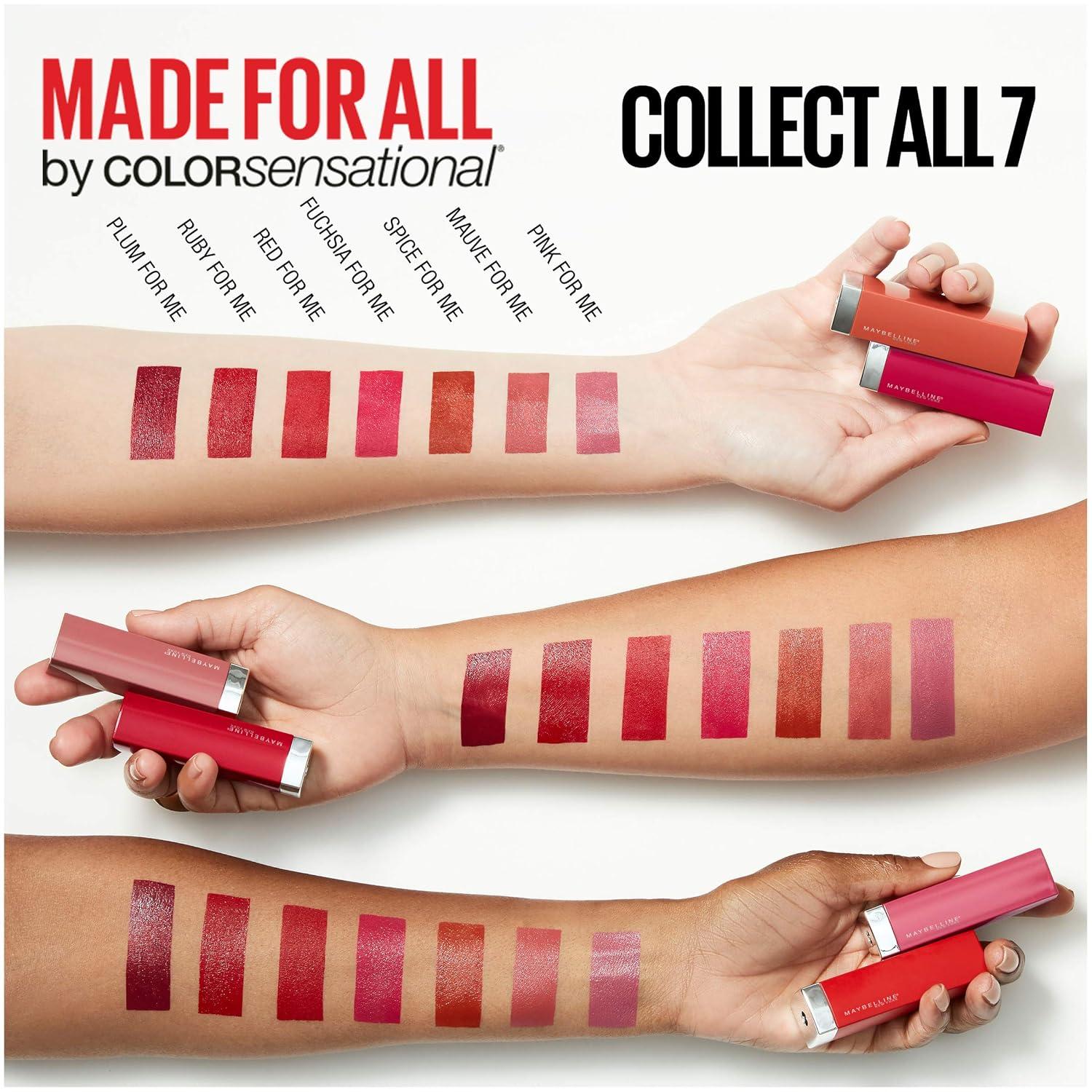 imageMaybelline Color Sensational Made for All Lipstick Crisp Lip Color ampamp Hydrating Formula Ruby For Me Red 1 Count385 RUBY FOR ME