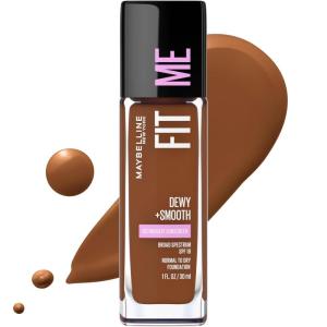 imageMaybelline Fit Me Dewy  Smooth Liquid Foundation Makeup Warm Nude 1 Count Packaging May Vary375 JAVA