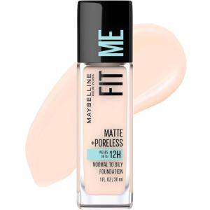 imageMaybelline Fit Me Matte  Poreless Liquid OilFree Foundation Makeup Cappuccino 1 Count Packaging May Vary102 FAIR PORCELAIN