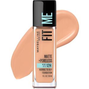 imageMaybelline Fit Me Matte  Poreless Liquid OilFree Foundation Makeup Cappuccino 1 Count Packaging May Vary242 LIGHT HONEY