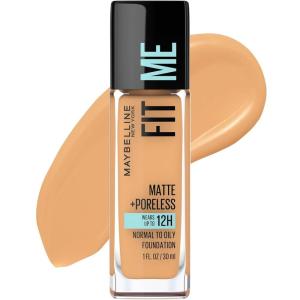 imageMaybelline Fit Me Matte  Poreless Liquid OilFree Foundation Makeup Cappuccino 1 Count Packaging May Vary312 GOLDEN