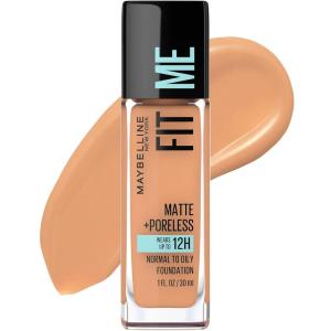 imageMaybelline Fit Me Matte  Poreless Liquid OilFree Foundation Makeup Cappuccino 1 Count Packaging May Vary322 WARM HONEY