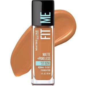 imageMaybelline Fit Me Matte  Poreless Liquid OilFree Foundation Makeup Cappuccino 1 Count Packaging May Vary340 CAPPUCCINO
