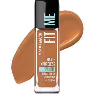 imageMaybelline Fit Me Matte  Poreless Liquid OilFree Foundation Makeup Cappuccino 1 Count Packaging May Vary356 WARM COCONUT