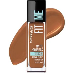 imageMaybelline Fit Me Matte  Poreless Liquid OilFree Foundation Makeup Cappuccino 1 Count Packaging May Vary360 MOCHA