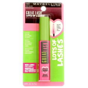 imageMaybelline Great Lash Washable Mascara Makeup Volumizing LashDoubling Formula That Conditions As It Thickens Very Black 1 CountBlack