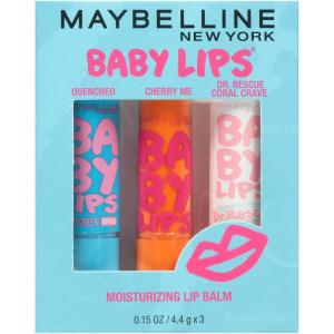 imageMaybelline New York Baby Lips Moisturizing Lip Balm 3pack Lip Care Essentials 3 Shades