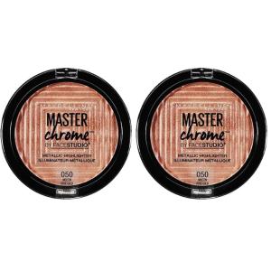 imageMaybelline New York Facestudio Master Chrome Metallic Highlighter Makeup Molten Rose Gold 024 oz050 MOLTEN ROSE GOLD