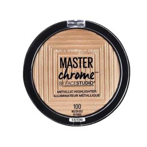 imageMaybelline New York Facestudio Master Chrome Metallic Highlighter Makeup Molten Rose Gold 024 oz100 MOLTEN GOLD