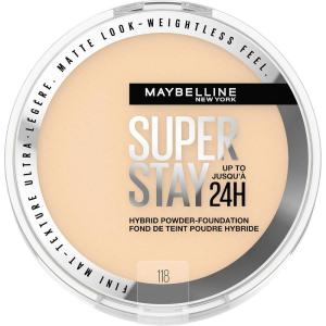 imageMaybelline Super Stay Up to 24HR Hybrid PowderFoundation MediumtoFull Coverage Makeup Matte Finish 340 1 CountSUPERSTAY POWDER 118