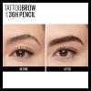imageMaybelline TattooStudio Waterproof Eyebrow Pencil Sharpenable Longwear Long Lasting Pigmented Eyebrow Pencil for Defined Brows Blonde 1 Count257 MEDIUM BROWN