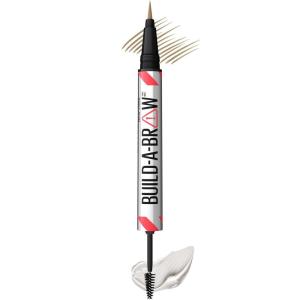 imageMaybelline BuildABrow 2in1 Brow Pen and Sealing Eyebrow Gel Eyebrow Makeup for RealLooking Fuller Brows Soft Brown 1 Count250 BLONDE