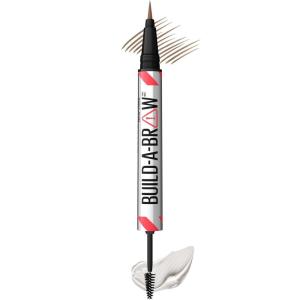 imageMaybelline BuildABrow 2in1 Brow Pen and Sealing Eyebrow Gel Eyebrow Makeup for RealLooking Fuller Brows Soft Brown 1 Count255 SOFT BROWN
