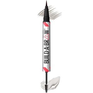 imageMaybelline BuildABrow 2in1 Brow Pen and Sealing Eyebrow Gel Eyebrow Makeup for RealLooking Fuller Brows Soft Brown 1 Count259 ASH BROWN