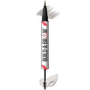 imageMaybelline BuildABrow 2in1 Brow Pen and Sealing Eyebrow Gel Eyebrow Makeup for RealLooking Fuller Brows Soft Brown 1 Count260 DEEP BROWN