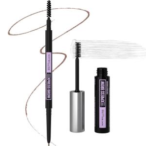imageMaybelline Brow Ultra Slim Defining Brow Pencil  Brow Fast Sculpt Brow Gel Makeup Bundle Includes 1 Deep Brown Eyebrow Pencil and 1 Clear Eyebrow GelSOFT BROWN  CLEAR FAST SCULPT BUNDLE