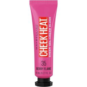 imageMaybelline Cheek Heat GelCream Blush Makeup lightweight Breathable Feel Sheer Flush Of Color NaturalLooking Dewy Finish OilFree Rose Flush 1 Count35 BERRY FLAME
