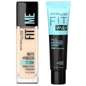 imageMaybelline Fit Me Matte  Poreless Liquid Foundation  Fit Me Mattifying Primer Makeup Bundle Includes 1 Foundation in Creamy Beige and 1 PrimerPRIMER  PORCELAIN FOUNDATION BUNDLE