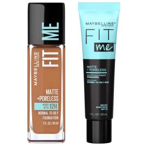 imageMaybelline Fit Me Matte  Poreless Liquid Foundation  Fit Me Mattifying Primer Makeup Bundle Includes 1 Foundation in Creamy Beige and 1 PrimerPRIMER  COCONUT FOUNDATION BUNDLE