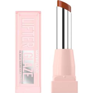 imageMaybelline Lifter Glaze Oil Balm with Hyaluronic Acid and Hydrating Oil Blend Lip Balm with 24HRs of Smooth Moisturizing Shine Rose Bite Sheer Hot PinkLatte Crush