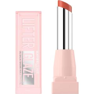 imageMaybelline Lifter Glaze Oil Balm with Hyaluronic Acid and Hydrating Oil Blend Lip Balm with 24HRs of Smooth Moisturizing Shine Rose Bite Sheer Hot PinkCaramel Glow
