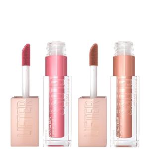 imageMaybelline Lifter Gloss with Hyaluronic Acid Makeup Bundle Lip Gloss Set Includes 1 Nude Lip Gloss in Petal and 1 Pink Lip Gloss in StonePETAL  STONE BUNDLE