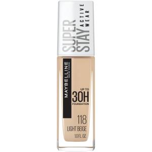 imageMaybelline Super Stay Full Coverage Liquid Foundation Active Wear Makeup Up to 30Hr Wear Transfer Sweat ampamp Water Resistant Matte Finish Warm Nude 1 Count118 LIGHT BEIGE