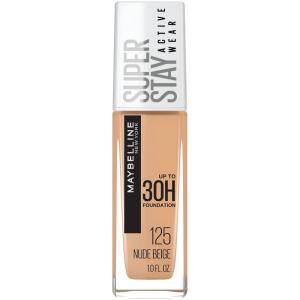 imageMaybelline Super Stay Full Coverage Liquid Foundation Active Wear Makeup Up to 30Hr Wear Transfer Sweat ampamp Water Resistant Matte Finish Warm Nude 1 Count125 NUDE BEIGE