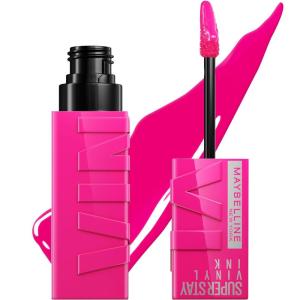 imageMaybelline Super Stay Vinyl Ink Longwear NoBudge Liquid Lipcolor Makeup Highly Pigmented Color and Instant Shine Coy Rose Mauve Nude Lipstick 014 fl oz 1 Count150 STRIKING