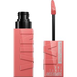 imageMaybelline Super Stay Vinyl Ink Longwear NoBudge Liquid Lipcolor Makeup Highly Pigmented Color and Instant Shine Coy Rose Mauve Nude Lipstick 014 fl oz 1 Count100 CHARMED
