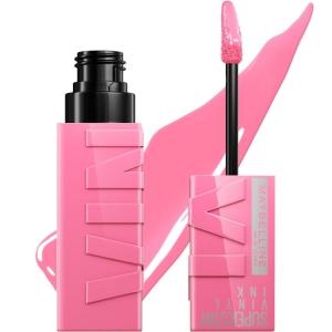 imageMaybelline Super Stay Vinyl Ink Longwear NoBudge Liquid Lipcolor Makeup Highly Pigmented Color and Instant Shine Coy Rose Mauve Nude Lipstick 014 fl oz 1 Count155 UPBEAT