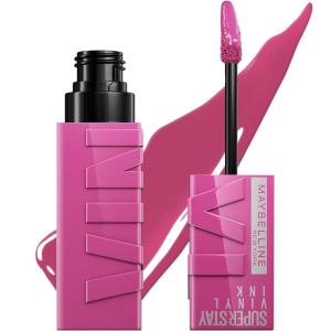 imageMaybelline Super Stay Vinyl Ink Longwear NoBudge Liquid Lipcolor Makeup Highly Pigmented Color and Instant Shine Coy Rose Mauve Nude Lipstick 014 fl oz 1 Count165 EDGEY