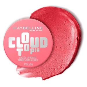 imageMaybelline Cloudtopia Blush for Cheeks and Lip Mousse UltraVivid Pigmented Formula for Up to 14HR of Blush and Lip Makeup Color Divine Crimson 1 CountMOONLIT ROSE