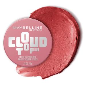 imageMaybelline Cloudtopia Blush for Cheeks and Lip Mousse UltraVivid Pigmented Formula for Up to 14HR of Blush and Lip Makeup Color Divine Crimson 1 CountENCHANTED MAUVE