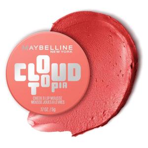 imageMaybelline Cloudtopia Blush for Cheeks and Lip Mousse UltraVivid Pigmented Formula for Up to 14HR of Blush and Lip Makeup Color Divine Crimson 1 CountCORAL ILLUSION