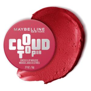 imageMaybelline Cloudtopia Blush for Cheeks and Lip Mousse UltraVivid Pigmented Formula for Up to 14HR of Blush and Lip Makeup Color Divine Crimson 1 CountETHEREAL ROUGE