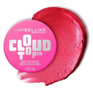 imageMaybelline Cloudtopia Blush for Cheeks and Lip Mousse UltraVivid Pigmented Formula for Up to 14HR of Blush and Lip Makeup Color Divine Crimson 1 CountPINK DAYDREAM