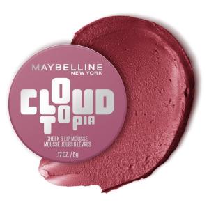 imageMaybelline Cloudtopia Blush for Cheeks and Lip Mousse UltraVivid Pigmented Formula for Up to 14HR of Blush and Lip Makeup Color Divine Crimson 1 CountTWILIGHT BERRY