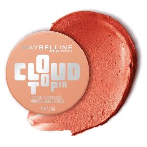 imageMaybelline Cloudtopia Blush for Cheeks and Lip Mousse UltraVivid Pigmented Formula for Up to 14HR of Blush and Lip Makeup Color Divine Crimson 1 CountSOLOR SERENITY