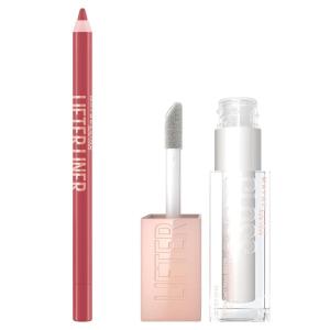 imageMaybelline Lifter Gloss and Lifter Liner Bundle Lip Gloss and Lip Liner in Shades Petal and Fine Line Pack of 2Pearl  Peaking