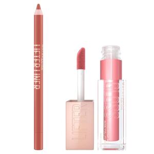 imageMaybelline Lifter Gloss and Lifter Liner Bundle Lip Gloss and Lip Liner in Shades Petal and Fine Line Pack of 2Silk  Out of Line
