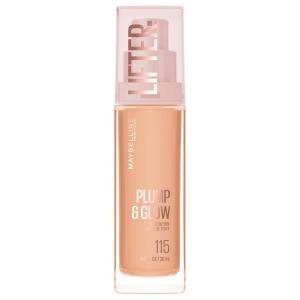 imageMaybelline Lifter Plump amp Glow Foundation Liquid Foundation with 2 Niacinamide  Hyaluronic Acid Plumping and Brightening Face Makeup 115 1 Count115 COOL